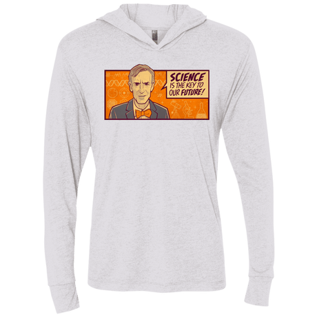 T-Shirts Heather White / X-Small NYE key future Triblend Long Sleeve Hoodie Tee