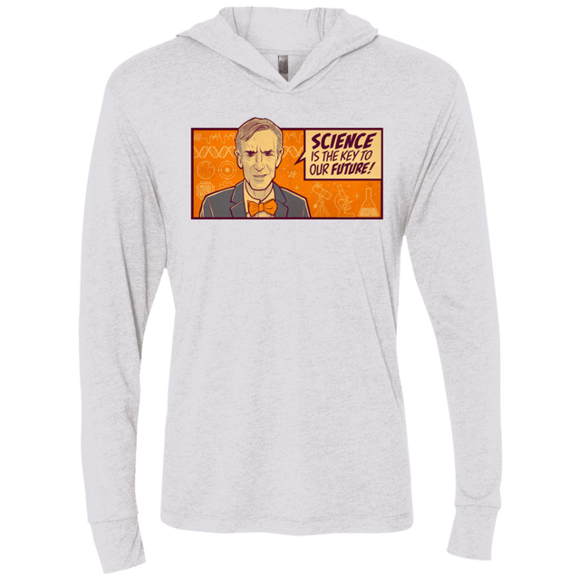 T-Shirts Heather White / X-Small NYE key future Triblend Long Sleeve Hoodie Tee