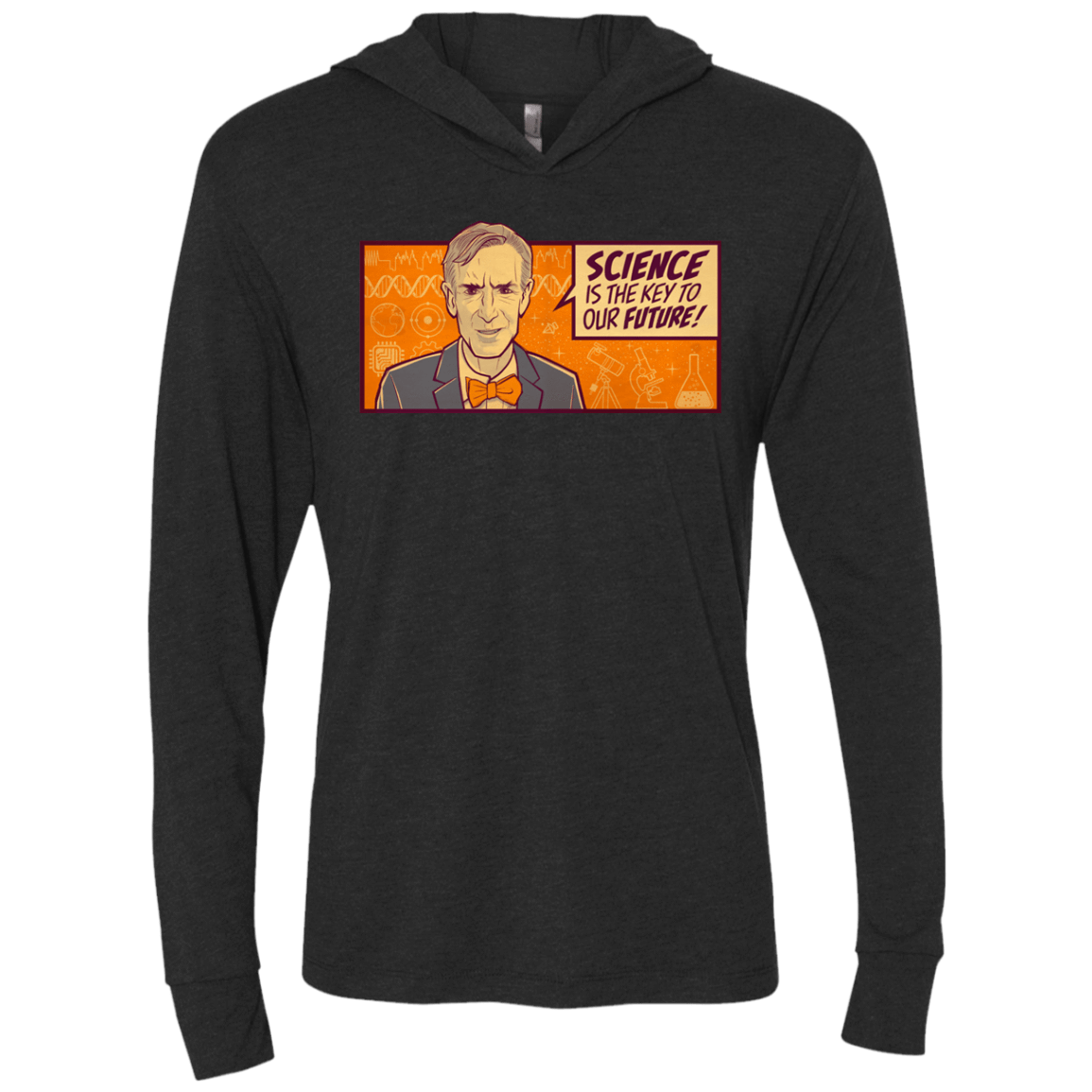 T-Shirts Vintage Black / X-Small NYE key future Triblend Long Sleeve Hoodie Tee