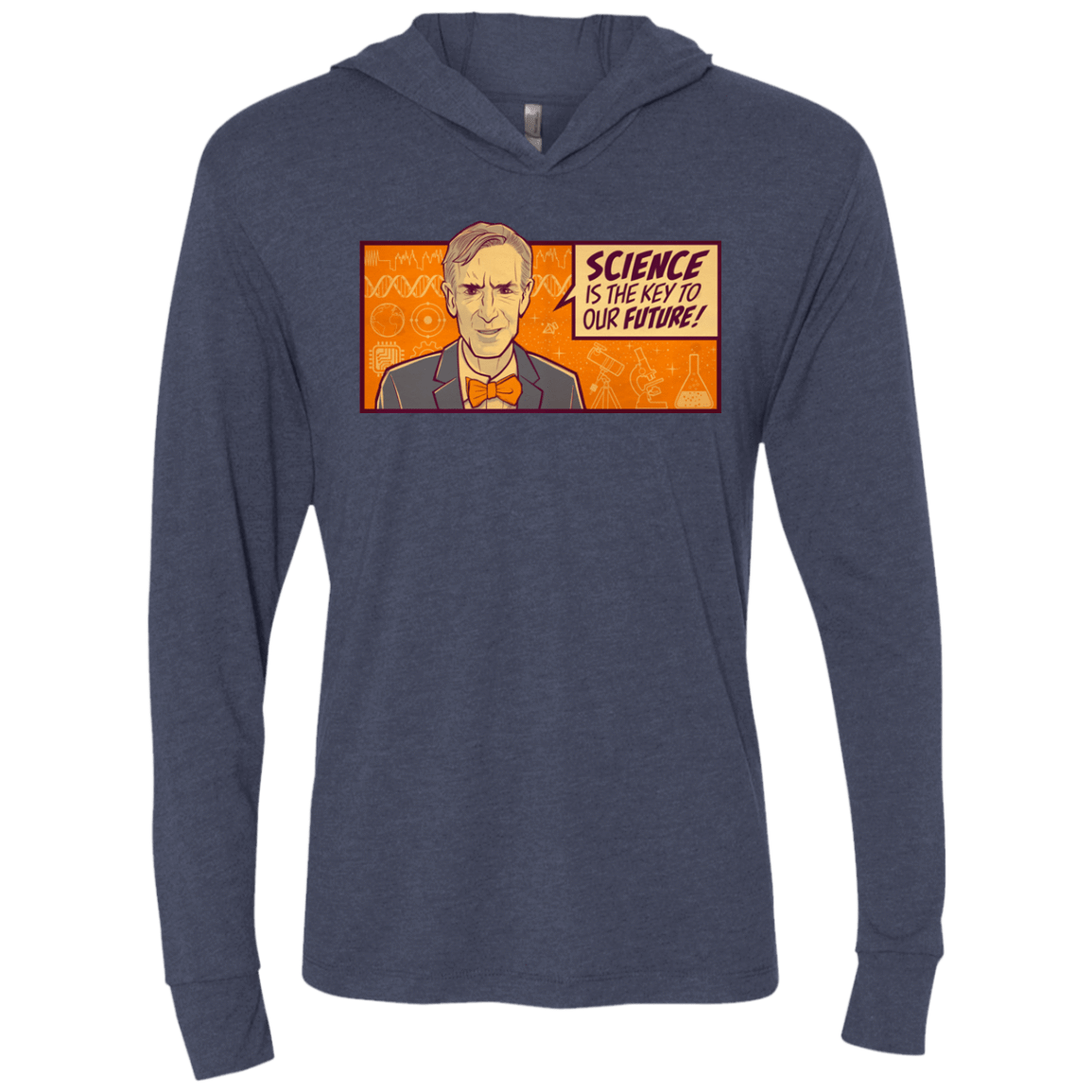 T-Shirts Vintage Navy / X-Small NYE key future Triblend Long Sleeve Hoodie Tee