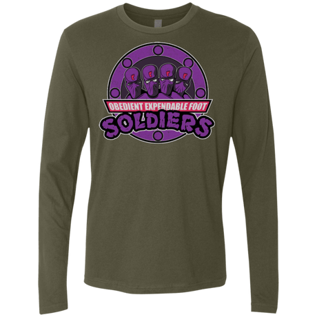 T-Shirts Military Green / Small OBEDIENT EXPENDABLE FOOT SOLDIERS Men's Premium Long Sleeve