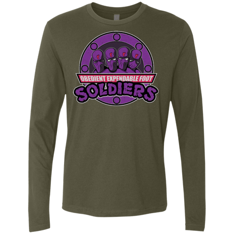 T-Shirts Military Green / Small OBEDIENT EXPENDABLE FOOT SOLDIERS Men's Premium Long Sleeve