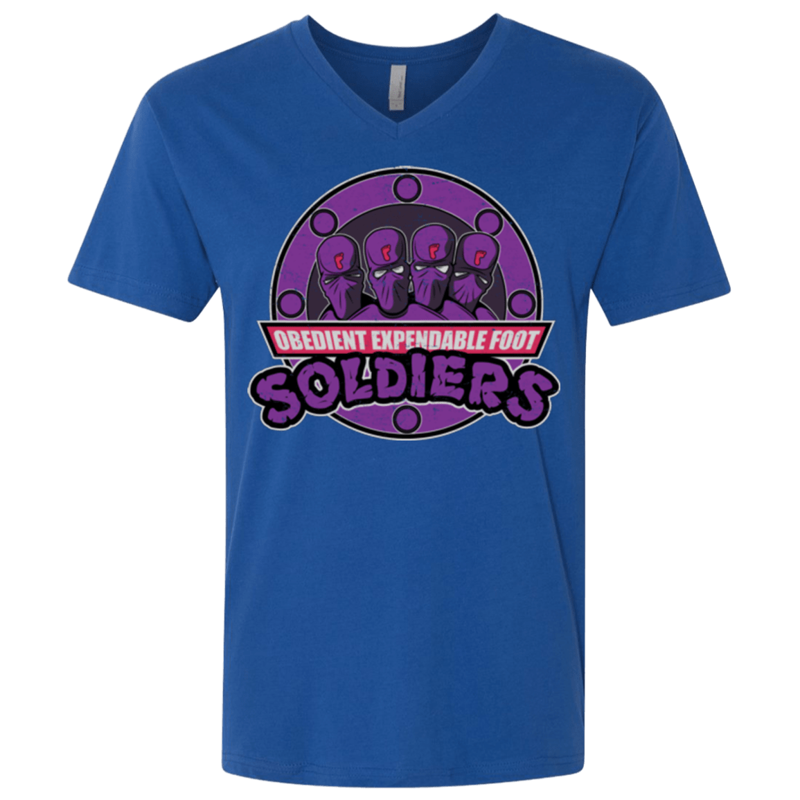 T-Shirts Royal / X-Small OBEDIENT EXPENDABLE FOOT SOLDIERS Men's Premium V-Neck