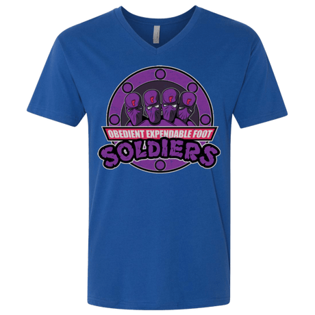 T-Shirts Royal / X-Small OBEDIENT EXPENDABLE FOOT SOLDIERS Men's Premium V-Neck