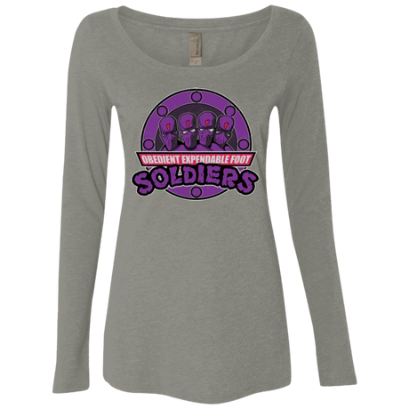 T-Shirts Venetian Grey / Small OBEDIENT EXPENDABLE FOOT SOLDIERS Women's Triblend Long Sleeve Shirt