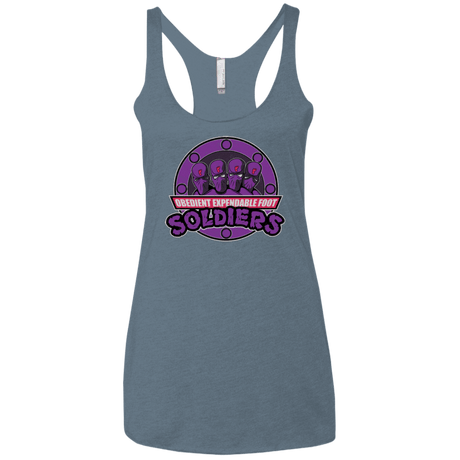 T-Shirts Indigo / X-Small OBEDIENT EXPENDABLE FOOT SOLDIERS Women's Triblend Racerback Tank