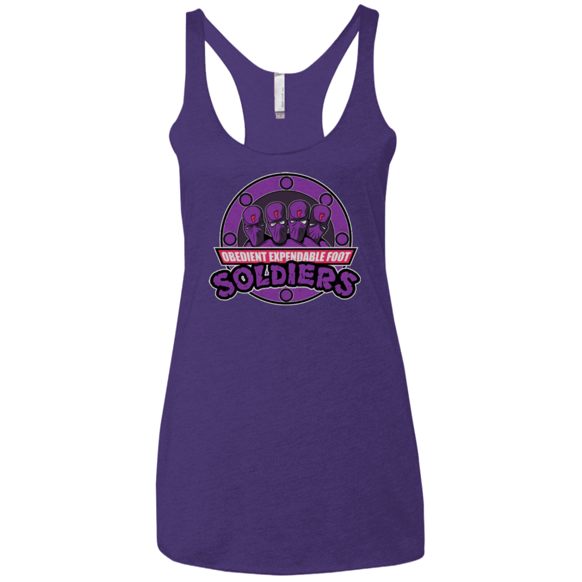 T-Shirts Purple / X-Small OBEDIENT EXPENDABLE FOOT SOLDIERS Women's Triblend Racerback Tank