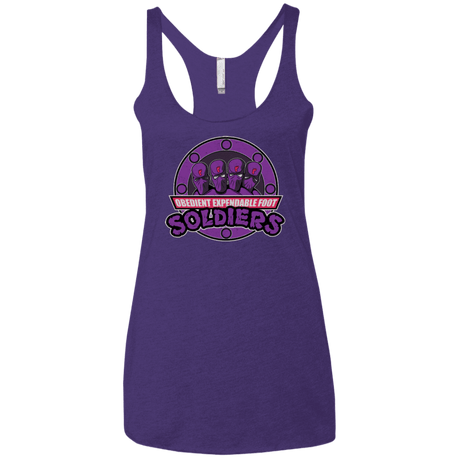 T-Shirts Purple / X-Small OBEDIENT EXPENDABLE FOOT SOLDIERS Women's Triblend Racerback Tank