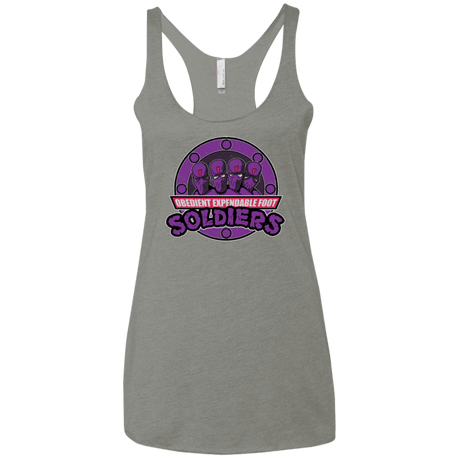 T-Shirts Venetian Grey / X-Small OBEDIENT EXPENDABLE FOOT SOLDIERS Women's Triblend Racerback Tank