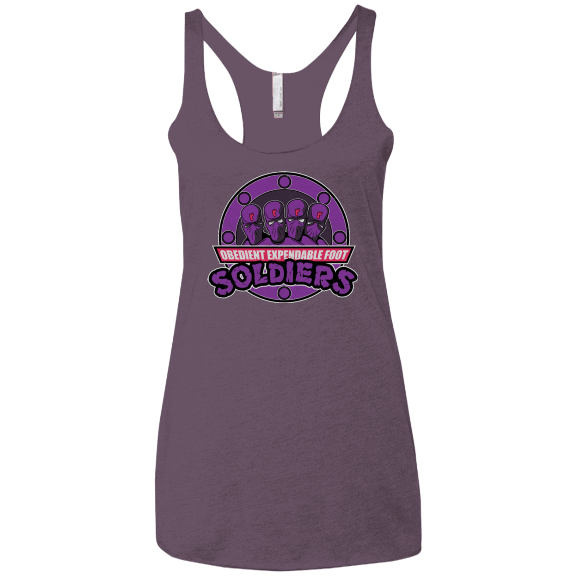 OBEDIENT EXPENDABLE FOOT SOLDIERS Women's Triblend Racerback Tank