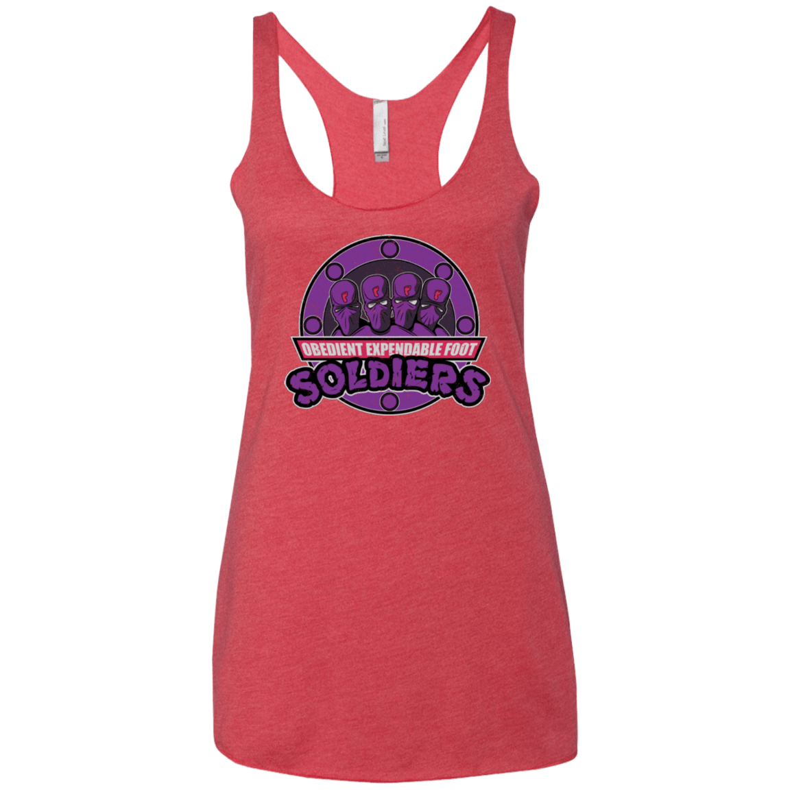T-Shirts Vintage Red / X-Small OBEDIENT EXPENDABLE FOOT SOLDIERS Women's Triblend Racerback Tank