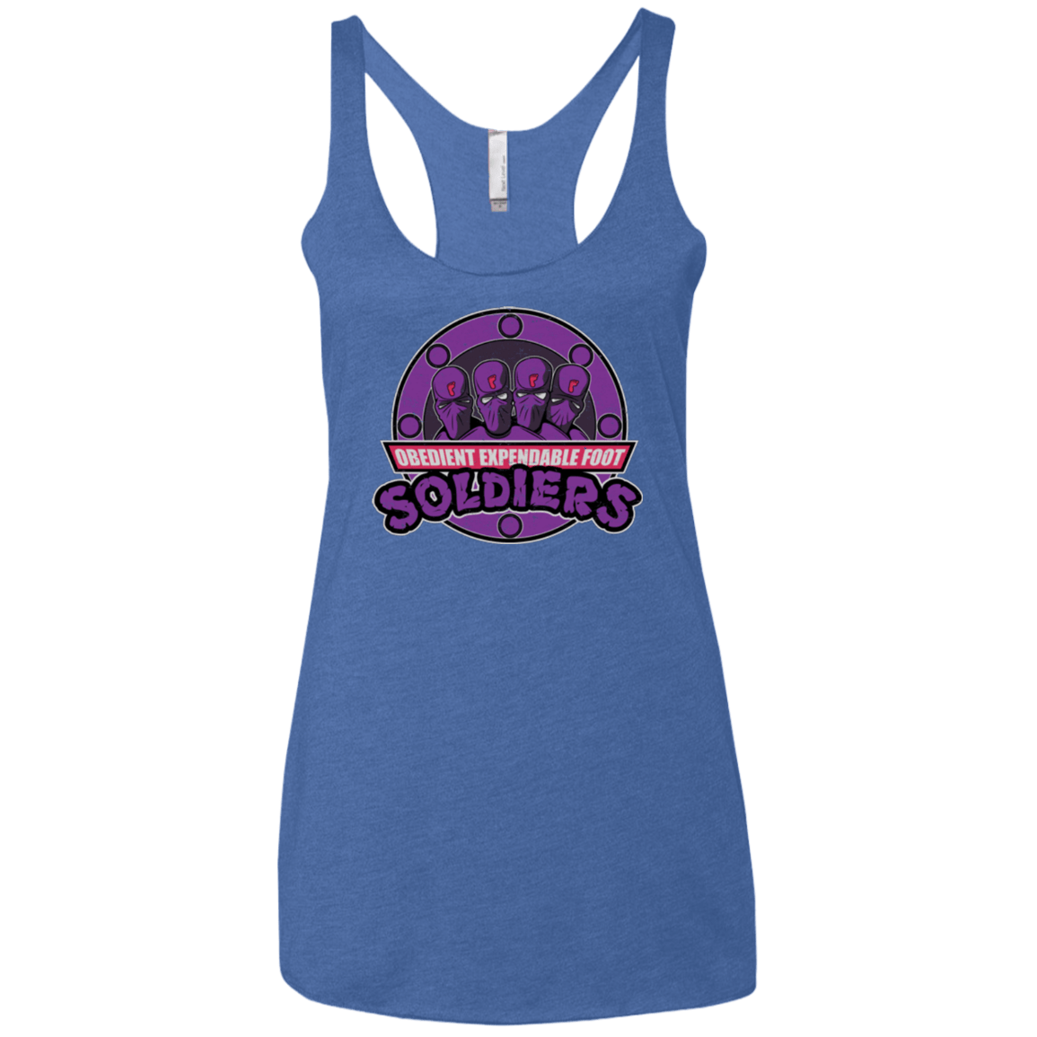 T-Shirts Vintage Royal / X-Small OBEDIENT EXPENDABLE FOOT SOLDIERS Women's Triblend Racerback Tank