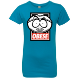 T-Shirts Turquoise / YXS Obese Girls Premium T-Shirt