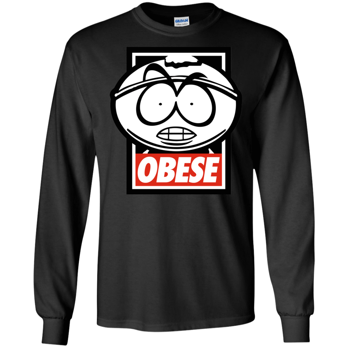 T-Shirts Black / S Obese Men's Long Sleeve T-Shirt