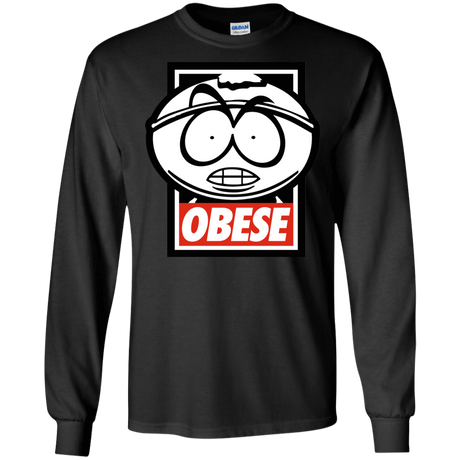 T-Shirts Black / S Obese Men's Long Sleeve T-Shirt