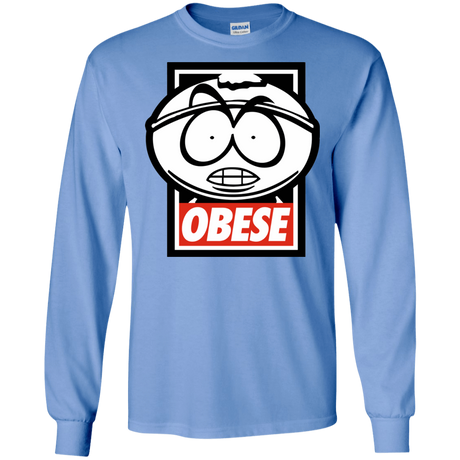 T-Shirts Carolina Blue / S Obese Men's Long Sleeve T-Shirt