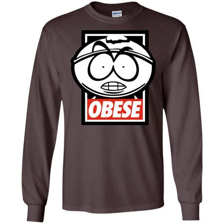 T-Shirts Dark Chocolate / S Obese Men's Long Sleeve T-Shirt