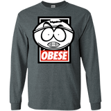 T-Shirts Dark Heather / S Obese Men's Long Sleeve T-Shirt