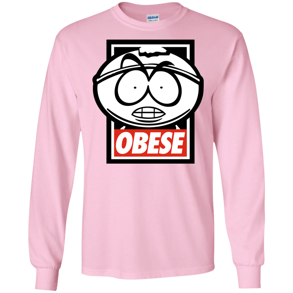 T-Shirts Light Pink / S Obese Men's Long Sleeve T-Shirt