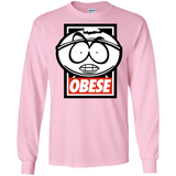 T-Shirts Light Pink / S Obese Men's Long Sleeve T-Shirt