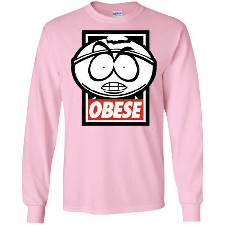 T-Shirts Light Pink / S Obese Men's Long Sleeve T-Shirt