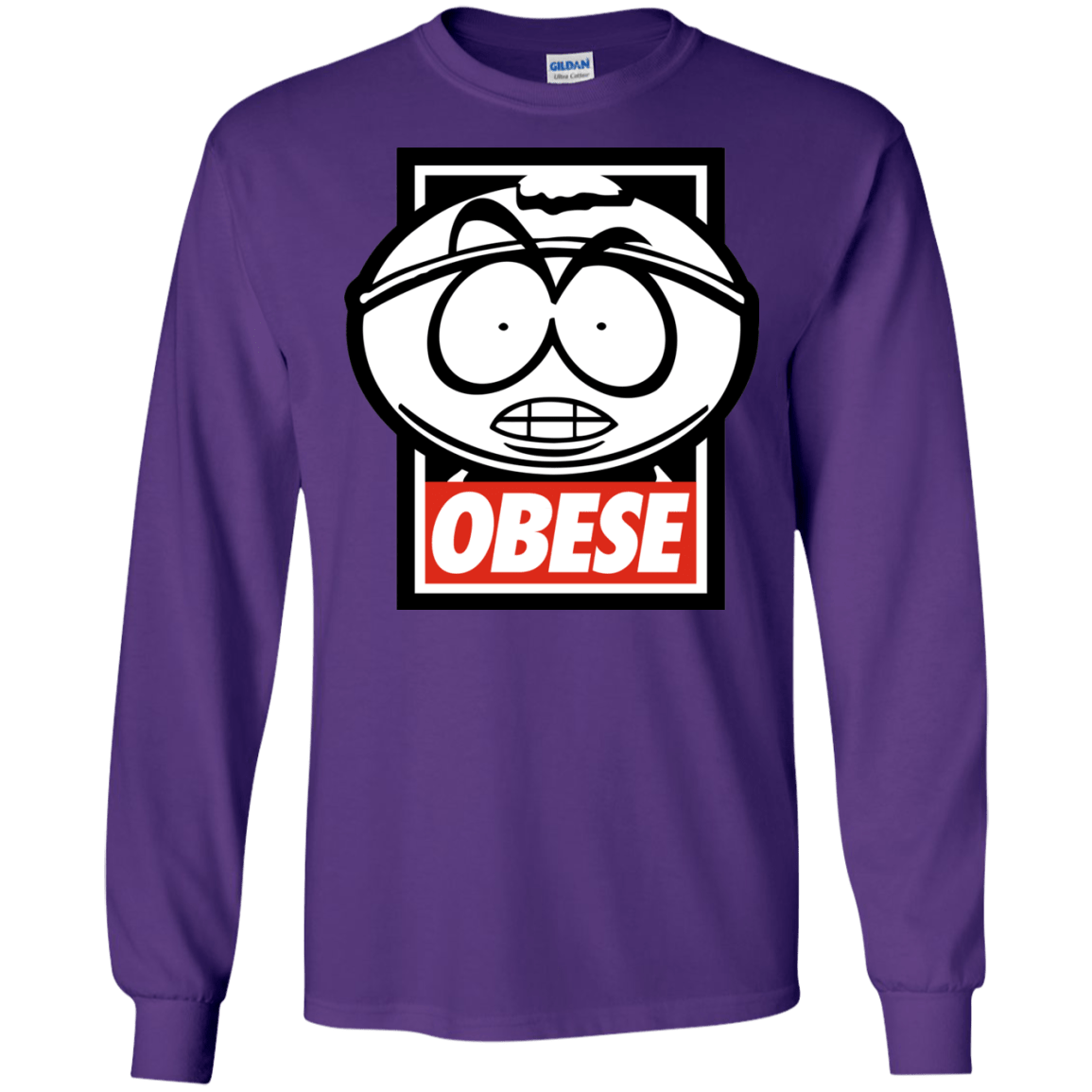 T-Shirts Purple / S Obese Men's Long Sleeve T-Shirt