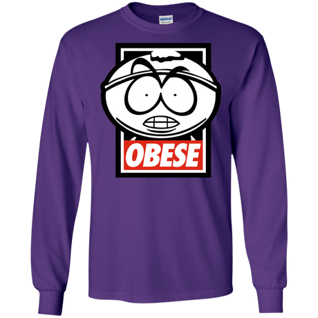 T-Shirts Purple / S Obese Men's Long Sleeve T-Shirt