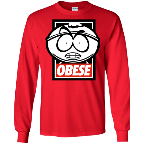 T-Shirts Red / S Obese Men's Long Sleeve T-Shirt