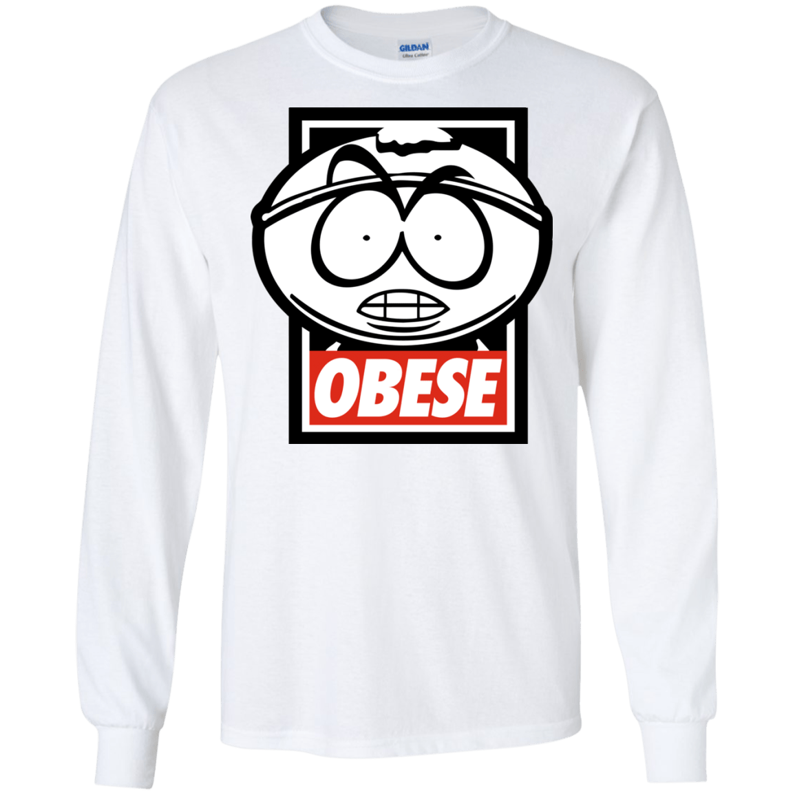 T-Shirts White / S Obese Men's Long Sleeve T-Shirt