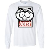 T-Shirts White / S Obese Men's Long Sleeve T-Shirt