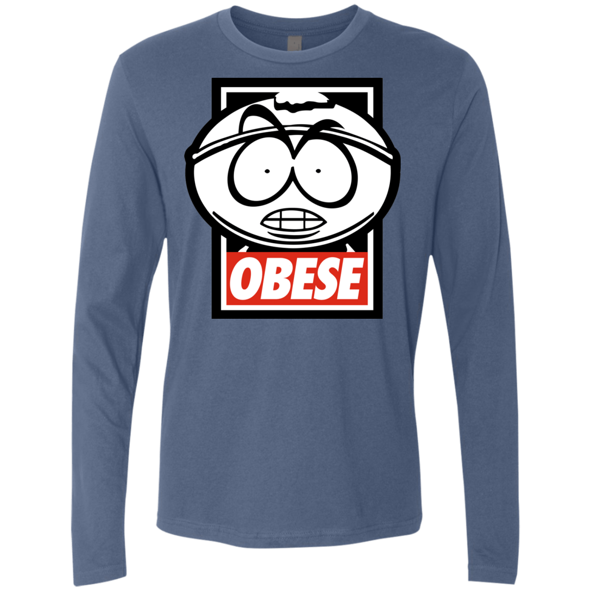 T-Shirts Indigo / S Obese Men's Premium Long Sleeve