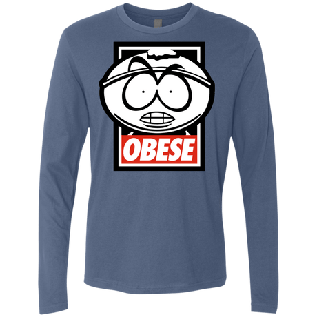 T-Shirts Indigo / S Obese Men's Premium Long Sleeve