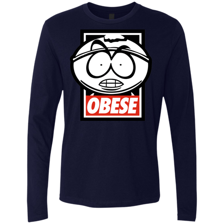 T-Shirts Midnight Navy / S Obese Men's Premium Long Sleeve