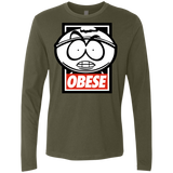 T-Shirts Military Green / S Obese Men's Premium Long Sleeve