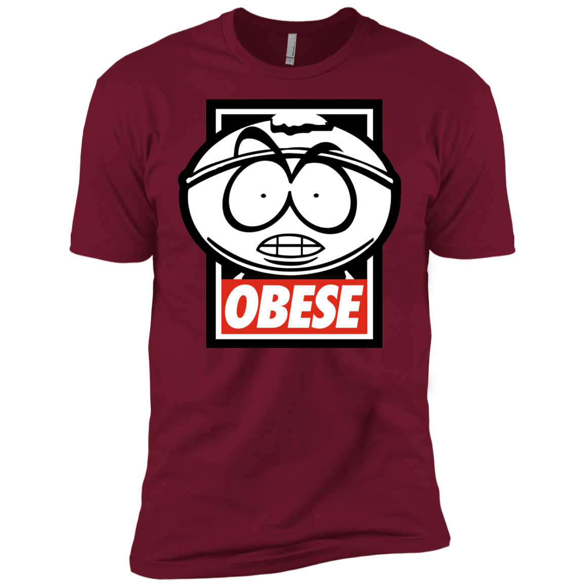 T-Shirts Cardinal / X-Small Obese Men's Premium T-Shirt