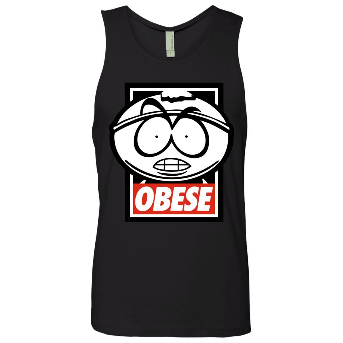 T-Shirts Black / S Obese Men's Premium Tank Top