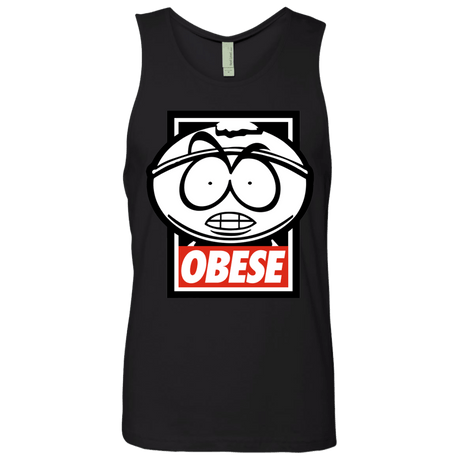 T-Shirts Black / S Obese Men's Premium Tank Top