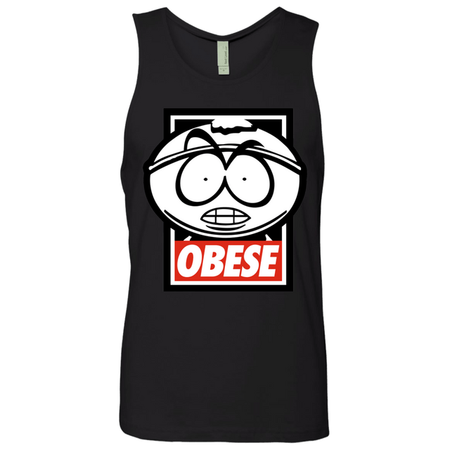 T-Shirts Black / S Obese Men's Premium Tank Top
