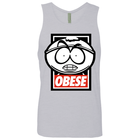 T-Shirts Heather Grey / S Obese Men's Premium Tank Top