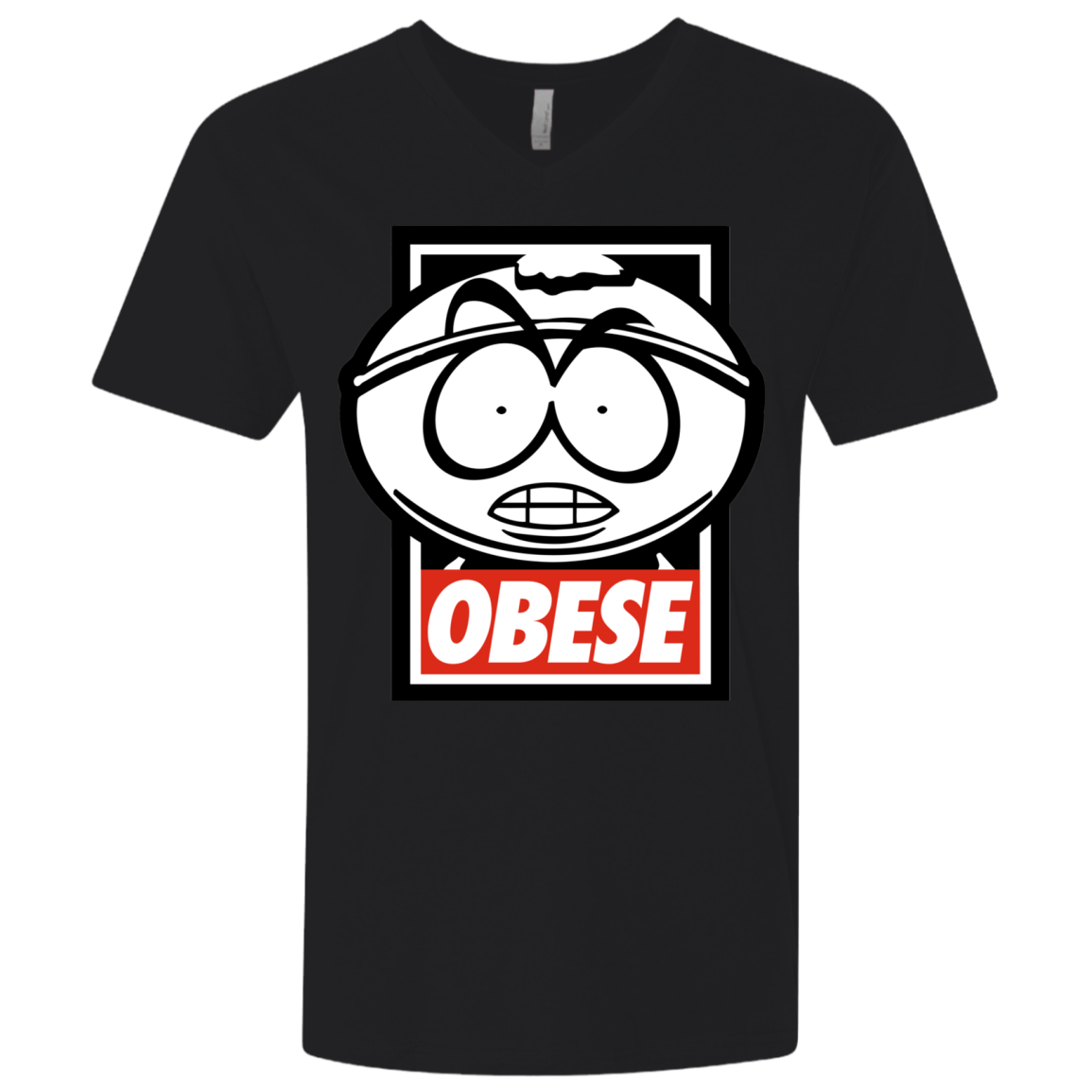 T-Shirts Black / X-Small Obese Men's Premium V-Neck