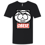 T-Shirts Black / X-Small Obese Men's Premium V-Neck