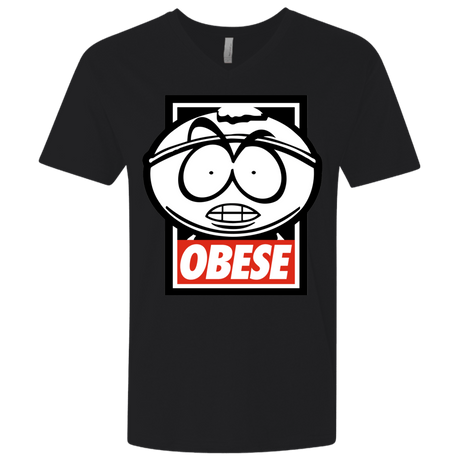 T-Shirts Black / X-Small Obese Men's Premium V-Neck
