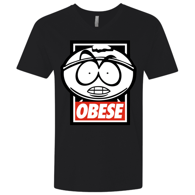 T-Shirts Black / X-Small Obese Men's Premium V-Neck