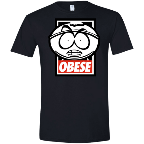 T-Shirts Black / X-Small Obese Men's Semi-Fitted Softstyle