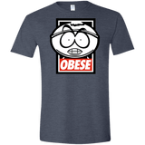 T-Shirts Heather Navy / S Obese Men's Semi-Fitted Softstyle