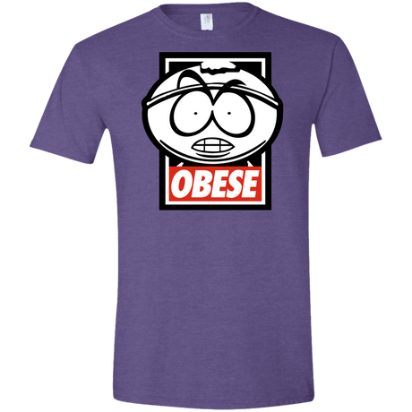 T-Shirts Heather Purple / S Obese Men's Semi-Fitted Softstyle