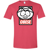 T-Shirts Heather Red / S Obese Men's Semi-Fitted Softstyle