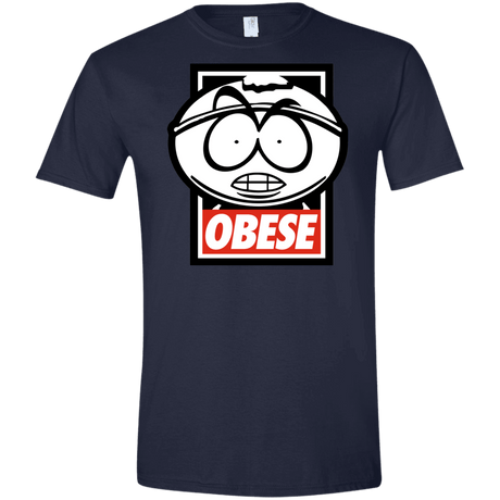 T-Shirts Navy / X-Small Obese Men's Semi-Fitted Softstyle