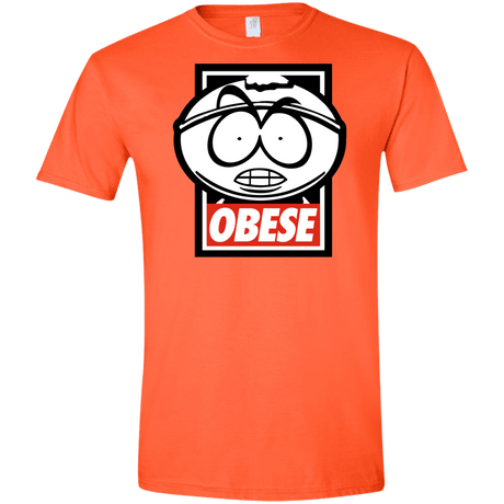 T-Shirts Orange / S Obese Men's Semi-Fitted Softstyle
