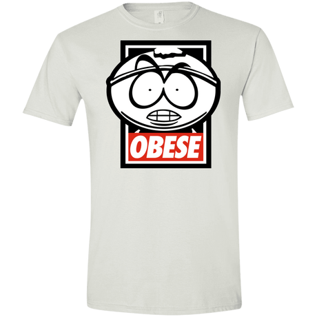 T-Shirts White / X-Small Obese Men's Semi-Fitted Softstyle
